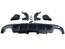 Rear Diffuser w/ Black Exhaust Tips for Mercedes GLS X166 LCI 2016-2018 di204