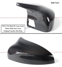 Replacement M Style Carbon Fiber Mirror Cover Caps for 2014-2020 Audi A3 S3 8V With Lane Assist
