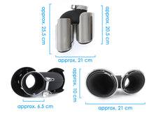3-Layer Silver Sport Exhaust Tips Muffler Pipe For For Porsche Macan 2.0L 2019-2025