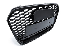 RS6 Style Gloss Black Front Mesh Grille Honeycomb Grill For Audi A6 S6 C7 2012-2015