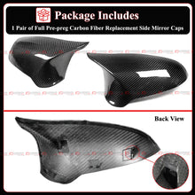 Full Dry Carbon Fiber Mirror Cover Caps Replacement for BMW F80 M3 F82/F83 M4 F87 M2 Competition