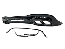 Black Rear Diffuser + Exhaust Tips for Mercedes S-Class W222 AMG-Line 2018-2020