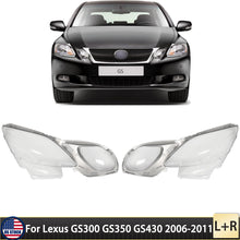 Pair Headlight Lens Cover Shell Clear Fit For Lexus GS300 350 450h 2004-2011