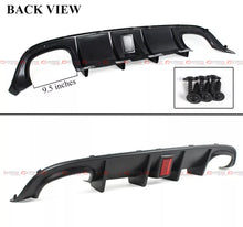 For 2012-2014 Dodge Charger Srt 8 Quad Exhaust Rear Bumper Diffuser W/ Red Reflector Primed Black