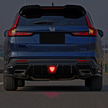 Glossy Black Rear Bumper Diffuser Lip w/ LED Brake Light For Honda CR-V CRV 2023-2025