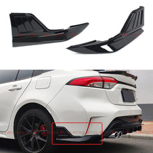 For 2020-2024 Toyota Corolla LE XLE SE XSE Sedan Gloss Black Rear Bumper Corner Apron Spats