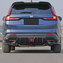 Glossy Black Rear Bumper Diffuser Lip w/ LED Brake Light For Honda CR-V CRV 2023-2025
