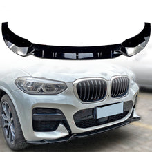 Gloss Black Front Bumper Spoiler Lip Kit For BMW X3 G01 X4 G02 M Sport 2018-2021