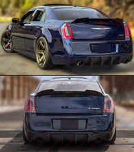 For 2012-2014 Chrysler 300 300s Ampp Gloss Black Shark Fin Rear Bumper Diffuser