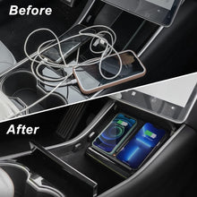 Center Wireless Charger Dual Phone Qi Charging Pad for Tesla Model 3 2017-2020