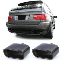 Black Exhaust Tips Muffler Tail Pipe Replacement for BMW X5 E53 1999-2006
