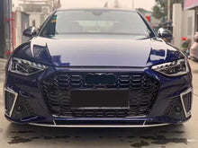 Honeycomb Black Front Grille for 2020-2024 Audi A4 B9 Sline S4