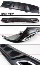 For 2016-2021 Honda Civic Sedan Shark Fin Rear Bumper Diffuser W/ Decorative Exhaust Tip