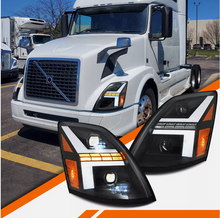 Pair LED Headlights For 2004-2017 Volvo VNL VNM VNX Truck Headlamps Assembly DRL