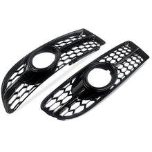 Gloss Black Honeycomb Lower Fog Light Grille For Audi A4 B7 S-Line S4 2005-2008
