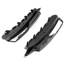 Front Lower Bumper Fog Light Cover For Audi A3 8V 2013-2016 ( Black Honeycomb + Chrome Stripe)