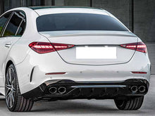 Gloss Black C43 Style Dual Round Exhaust Tips for Mercedes C43 AMG & C300 Sedan W206 2022-2025