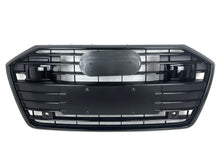 Front Bumper Upper Grille Gloss Black For Audi A6 S6 C8 2019-2023 2024