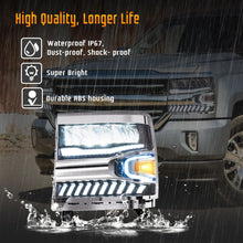 LED Reflector Headlights For 2016-2018 Chevy Silverado 1500 w/Animation