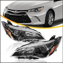Black Halogen Headlight Set For Toyota Camry LE SE XLE XSE 2015-2017