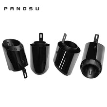 4PCS Steel Exhaust Tips Black For Porsche Panamera 971 2017-2023 Upgrade Tailpipe