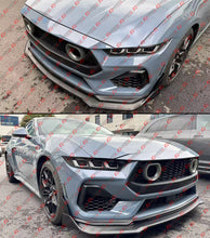 GT-V Style Front Mesh Grille w/ LED Halo Lights For 2024–2025 Ford Mustang GT Ecoboost