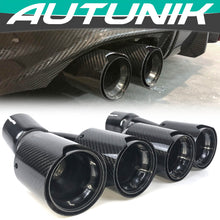 Pair Exhaust Tips Pipe Carbon Fiber For 2017-2024 BMW G30 530I 540I M-Sport