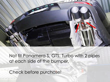3-Layer Black Exhaust Tips Tail Pipes for Porsche 970 Panamera 2010-2013