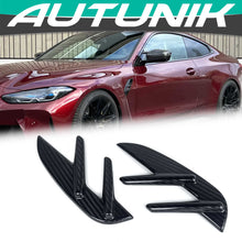 Dry Carbon Fiber Front Fender Side Vent Trims for BMW M4 G82 G83 2021-2024