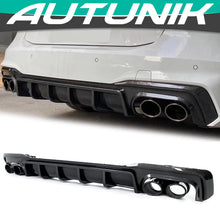 Carbon Look Difffuser + Black Exhaust Tips For AUDI A7 C8 S-line 2019-2024 di154