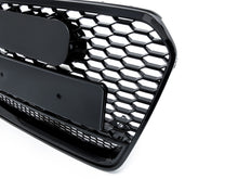 RS6 Style Gloss Black Front Mesh Grille Honeycomb Grill For Audi A6 S6 C7 2012-2015