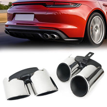 Silver Exhaust Tips for Porsche Panamera 971/970 2024+ | Panamera 4 / 4S / E-Hybrid