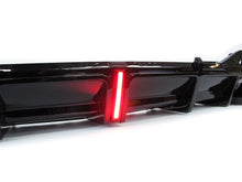 Gloss Black LED Rear Diffuser + Exhaust Tips For AUDI A5 B9 F5 2020-2022 2023 di184