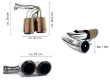 Sport Bronze Exhaust Tips for Porsche 9Y0 Cayenne Base 2019-2024