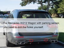 Carbon Look Rear Diffuser w/ LED Light for Mercedes E W213 Sedan Wagon E300 E400 E550 AMG 2017-2020 di127