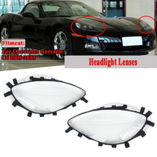 Pair Clear Headlight Lens Covers + Gaskets For Corvette C6 2005–2013 (Pop-Up Headlights)