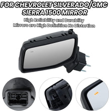 Left+Right Side Mirror Black For GMC Sierra 1500 Silverado 2019-2024 BSM Heated Blind Spot