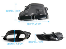 Black Rear Diffuser + Exhaust Tips for Mercedes S-Class W222 AMG-Line 2018-2020