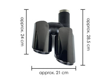 3-Layer Black Exhaust Tips Tail Pipes for Porsche 970 Panamera 2010-2013
