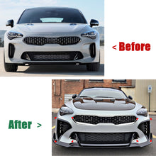 Gloss Black Front Bumper Side Vent Grill Cover For KIA Stinger 2017-2023