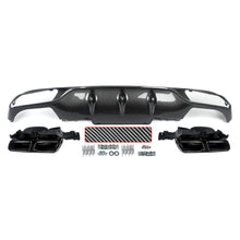 Carbon Look Rear Diffuser & Exhaust Tips For Mercedes E-Class W213 Standard Bumper 2017-2020