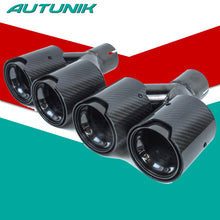 Dual 2.35" Inlet Carbon Exhaust Tip For BMW 3 Series E90 E92 F30 325i 328i 330i 320i 2005-2018
