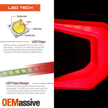 LED Tube DRL Black Smoked Tail Lights For 2019-2024 Chevy Silverado 1500 2500HD