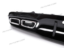 Black Diffuser Chrome Exhaust Tips for Mercedes W205 C205 C300 C43 Coupe 2015-2021 di132