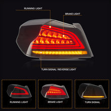 Tail Lights Fits For 2015-2021 Subaru WRX/WRX STI Smoke LED Sequential Bar Lamps