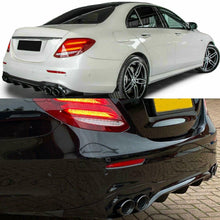 Carbon Look Rear Diffuser Exhaust for Mercedes E W213 Sedan AMG Pack 2016-2020