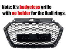 RS3 Style Front Grille for Audi A3/S3 8V 2017-2020 – Gloss Black Honeycomb
