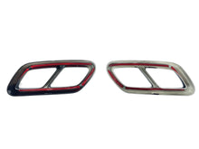 For 2022-2023 Mercedes Benz C-Class W206 Black Rear Exhaust Pipe Cover Trims