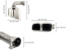 Square Exhaust Muffler Tips For Porsche Cayenne 9Y0 Base Petrol 2019-2025