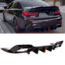 For 2019-2022 BMW G20 3 Series 330i M340i VT Style Gloss Black Rear Diffuser Vertical LED Light